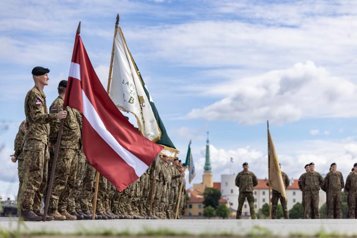 1. brigādes zemmessargi ierindā