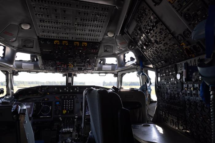 Foto: NATO AWACS lidmašīnas "Boeing" E-3A ierašanās NBS Lielvārdes aviācijas bāzē / Gatis Dieziņš