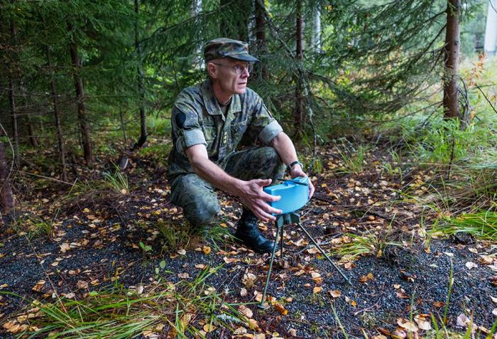 Foto: Somijas pret kājnieku virziena mīnas prototipa mulāža / Jooa Granlund / Ruotuväki