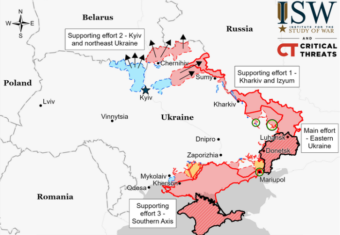 Krievijas izraisītā kara situācija – 3. aprīlis 