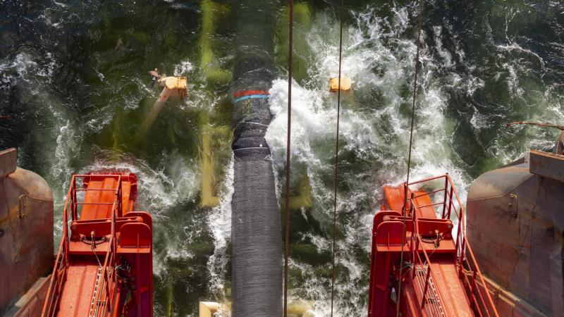 "Nord Stream 2" gāzes cauruļvada ieklāšana Baltijas jūrā