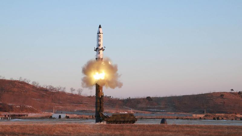 Ziemeļkorejas bruņotie spēki veic ballistiskās raķetes palaišanu