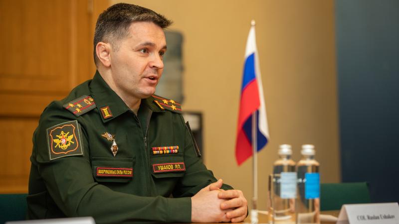 Krievijas vēstniecības militārais atašejs pulkvedis Ruslans Ušakovs