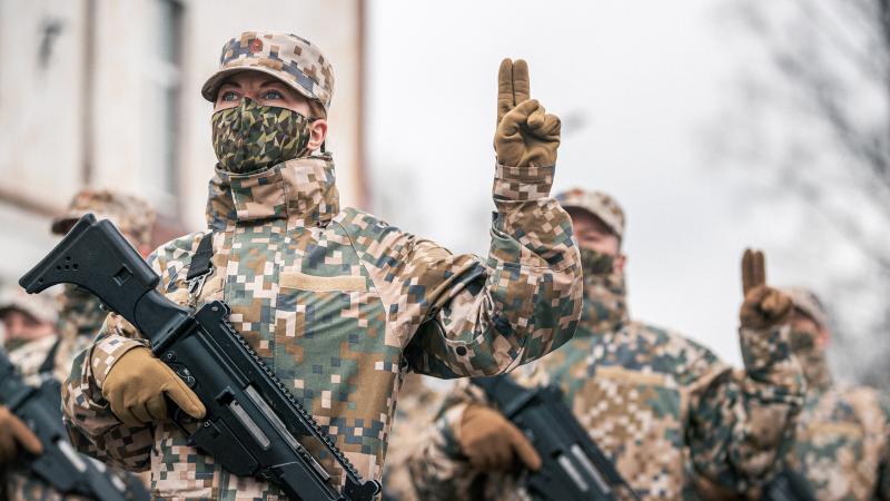 Karavīra zvēresta došana Alūksne kājnieku skolā