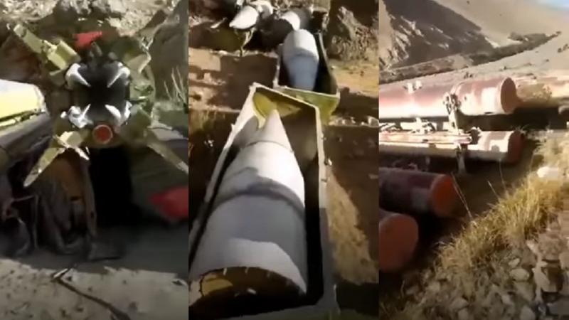 Grupējuma "Taliban" atrastās raķetes