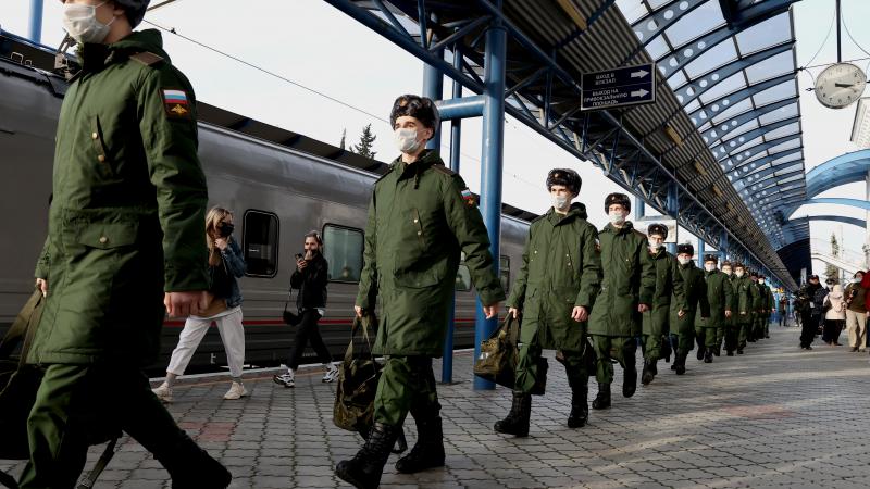 Krievijas okupācijas režīma karavīri Krimā