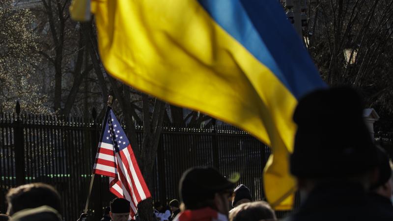 ASV un Ukrainas karogi