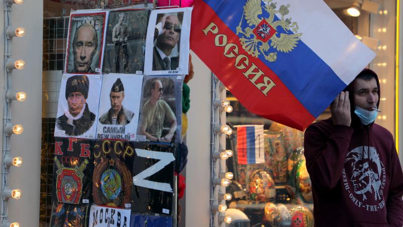 Rašistiskās ideoloģijas suvenīru veikals agresorvalsts Krievijas galvaspilsētā Maskavā