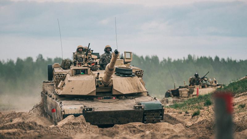 ASV “Abrams” tanki militārajās mācībās Ādažos seržants Ēriks Kukutis/Aizsardzības ministrija