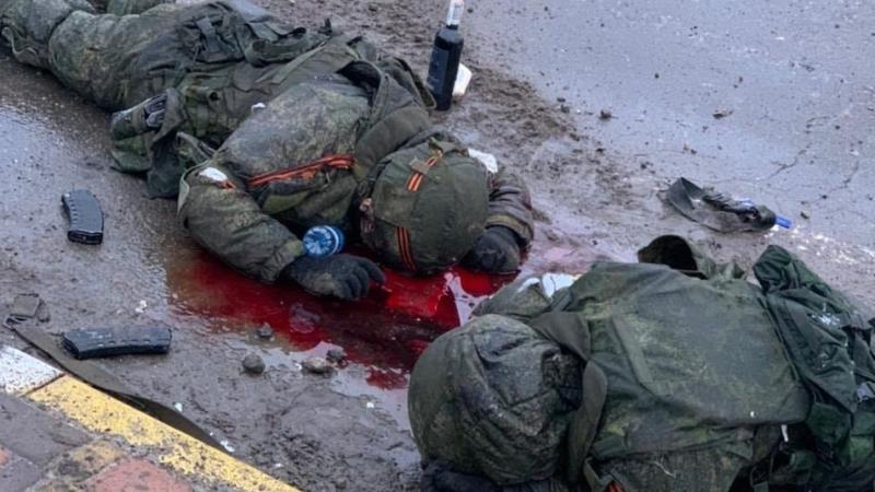 Nogalinātie okupantu karavīri Ukraine Liberation Front/Twitter