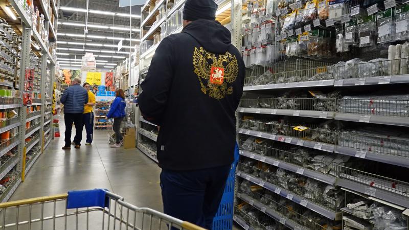 Prokremliski noskaņots pircēks Krievijas lielveikalā