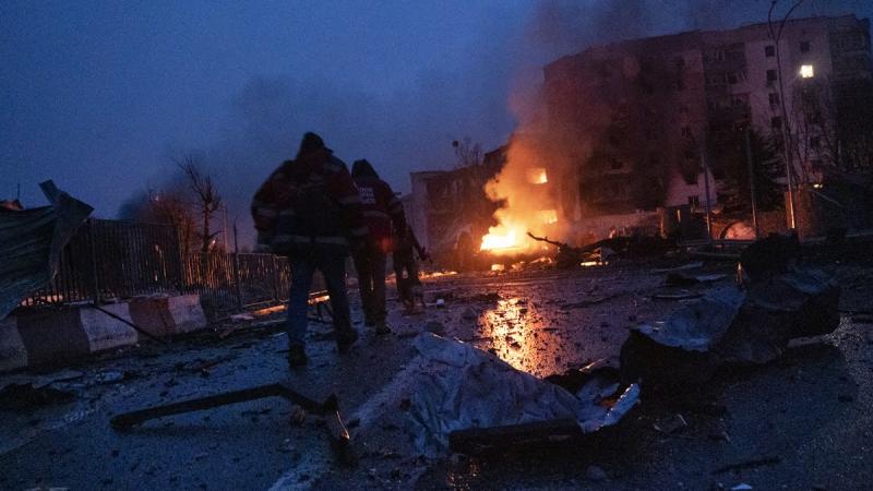 Ukrainas pilsēta pēc krievu okupantu uzbrukuma atvairīšanas 