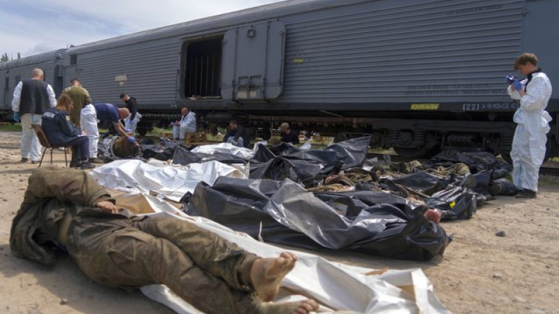 Krievu okupantu līķi