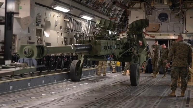 ASV piegādātās M777 haubices Ukrainai