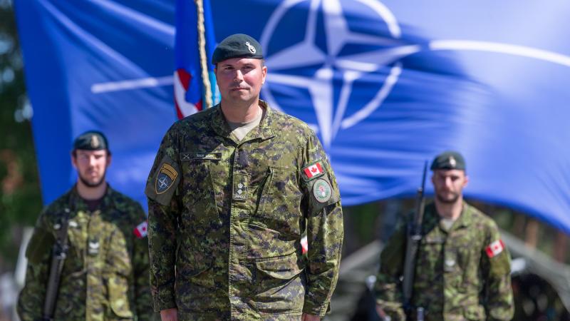 NATO paplašinātās kaujas grupas karavīri Latvijā