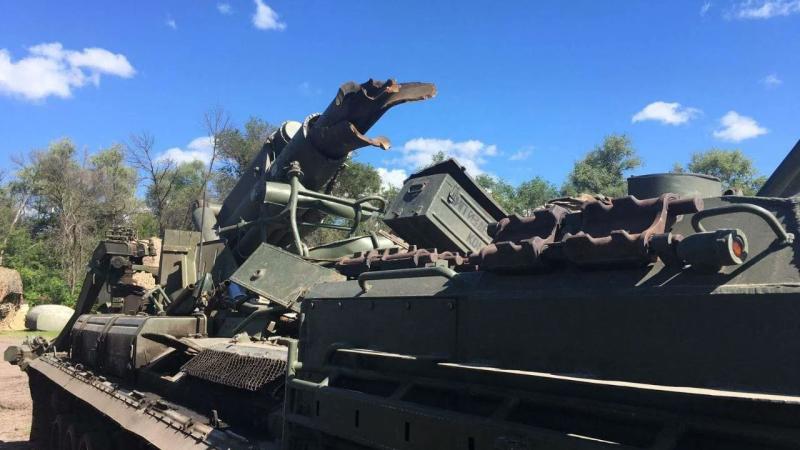 Krievu agresoru paštgājējhaubices 2S7M “Malka” uzsprāgušais stobrs