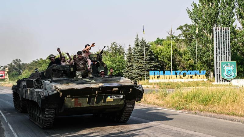 Ukrainas karavīri Kramatorskā
