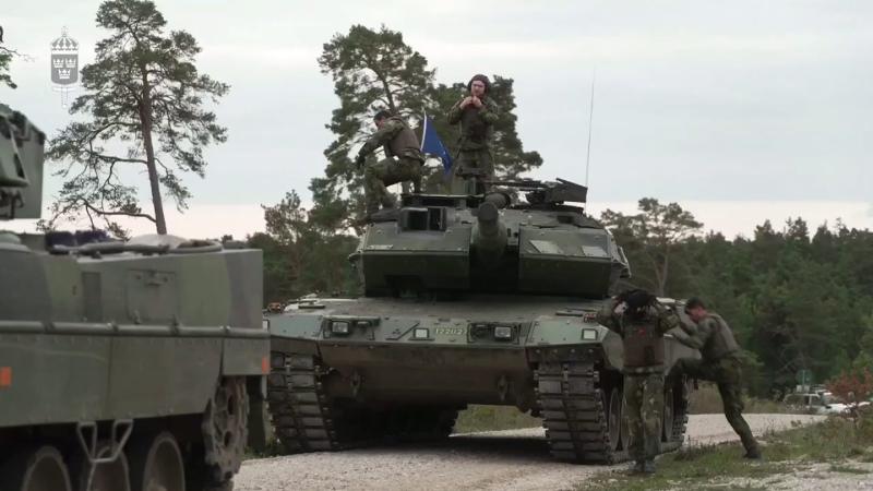 Zviedrijas bruņoto spēku tanku vienību mācības Gotlandes salā