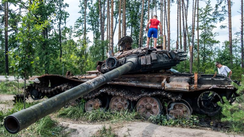 Iznīcināts krievu okupantu tanks