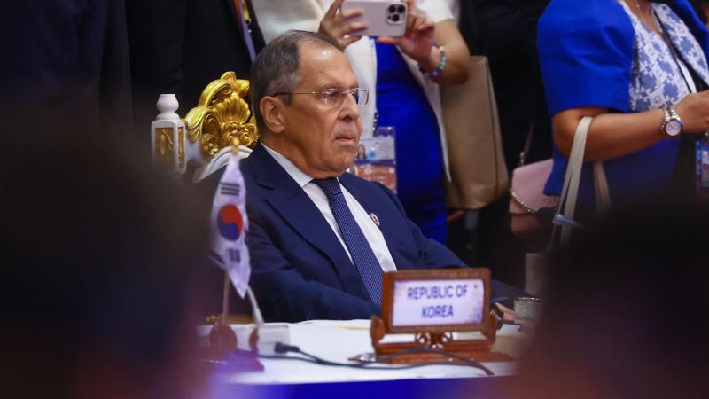 Agresorvalsts Krievijas ārlietu ministrs Sergejs Lavrovs