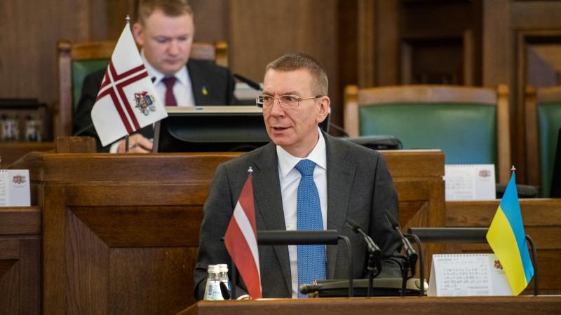 Ārlietu ministrs Edgars Rinkēvičs Saeimas ikgadējās ārpolitikas debatēs