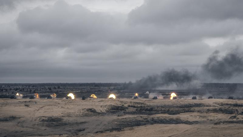 Militārās mācības “Iron Spear 2019”, kurās piedalījās Baltijas valstīs izvietoto NATO paplašinātās klātbūtnes kaujas grupu karavīri un militārā tehnika.