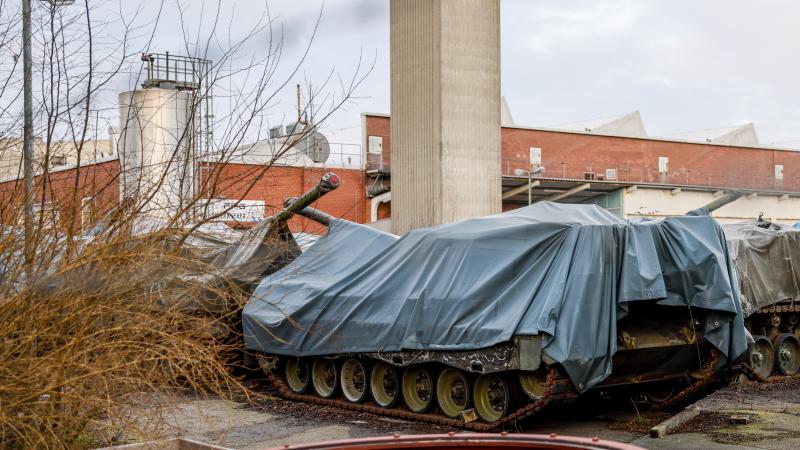 Renovācijai paredzētie vācu tanki "Leopard 1"