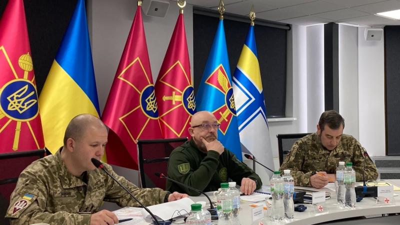 Ukrainas aizsardzības ministrs Oleksijs Rezņikovs piedalās virtuālajā sanāksmē Ramšteina-10