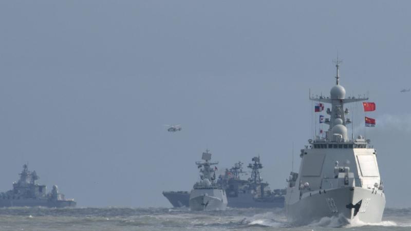 Krievijas un Ķīnas jūras spēki mācībās