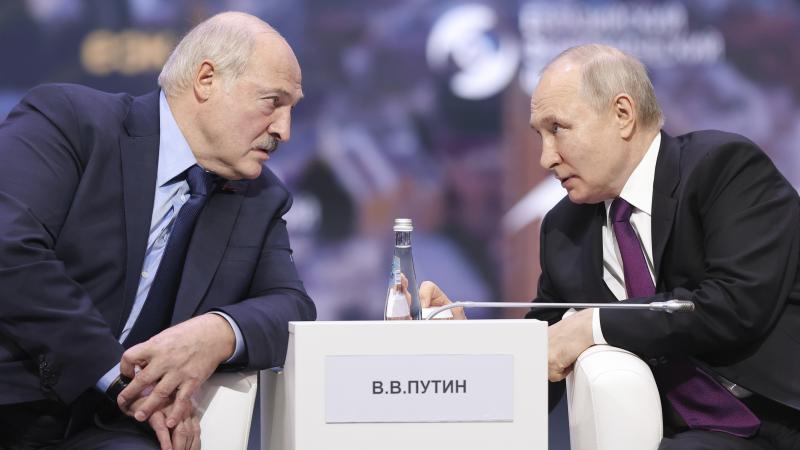 Krievijas diktators Vladimirs Putins un Baltkrievijas diktators Aleksandrs Lukašenko