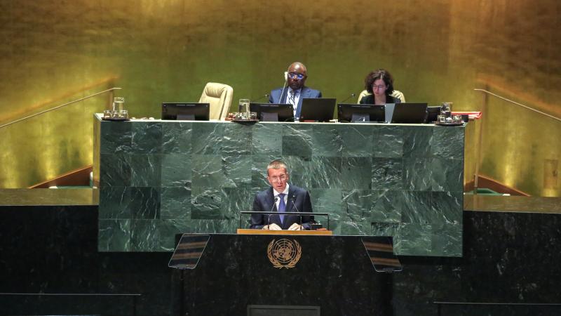 Latvijas Valsts prezidents Edgars Rinkēvičs ANO