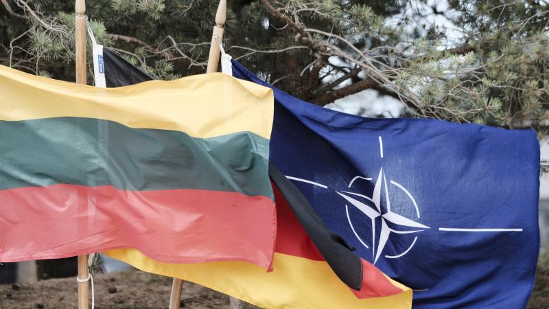 Lietuvas, Vācijas un NATO karogi