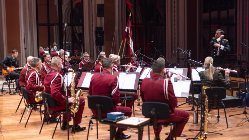 acionālo bruņoto spēku Štāba orķestra 30. gadadienas koncerts koncertzālē "Lielā ģilde".