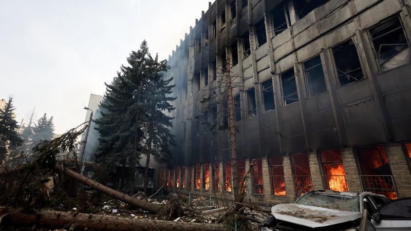 Krievijas raķešu trieciena sekas Harkivā