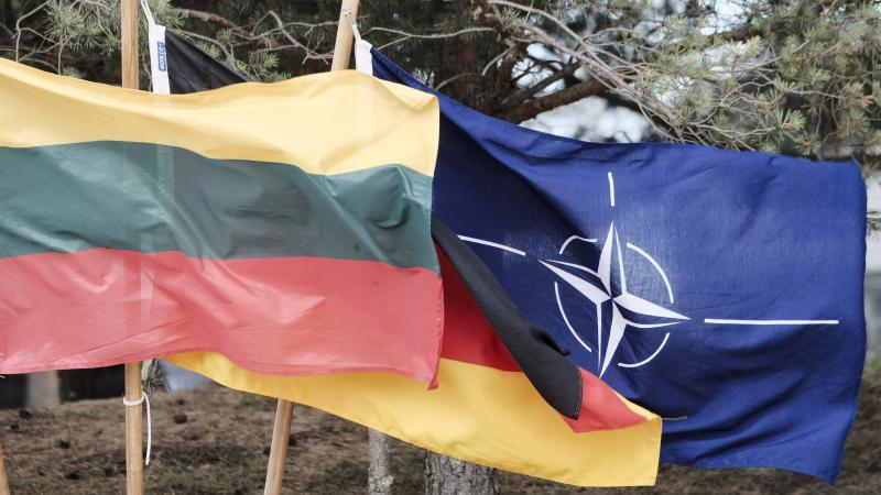 Lietuvas, Vācijas un NATO karogi