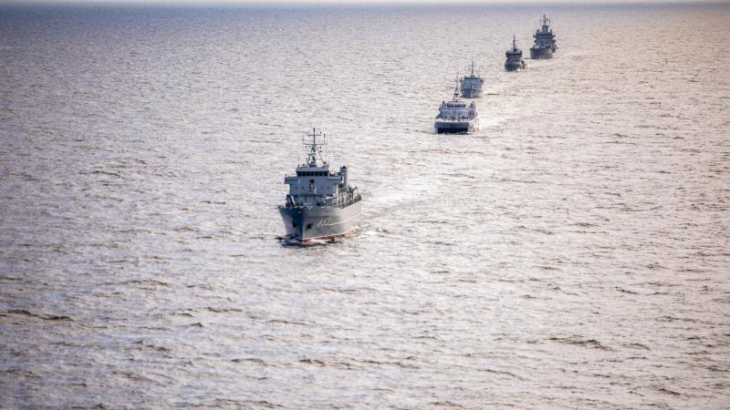 NATO valstu kuģi mācībāas "Open Spirit" Igaunijā