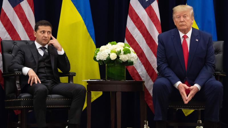 Ukrainas prezidenta un bijušā ASV prezidenta Donalda Trampa tikšanās