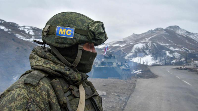 Agresorvalsts Krievijas karavīrs Kalnu Karabahā