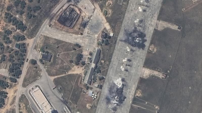 Iznīcinātās krievu okupantu lidmašīnas Krimas pussalā