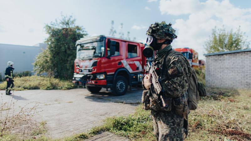 Mācību “Namejs” ietvaros izspēlē ķīmiska incidenta novēršanu