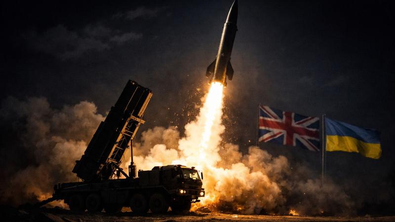 Kolāža ar ilustrāciju Apvienotās Karalistes izstrādātajai raķetei "Nightfall"