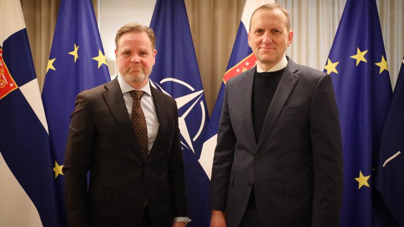 Aizsardzības ministrijas valsts sekretārā A. Puriņa tikšanās ar Somijas Aizsardzības ministrijas pastāvīgo sekretāru Janni Kūselu 