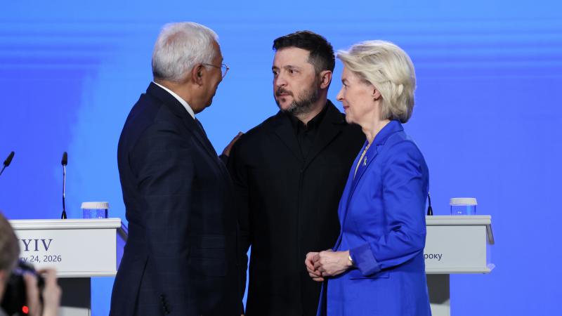 Eiropas komisijas vadītāja, Eiropas padomes priekšsēdētājs un Ukrainas prezidents