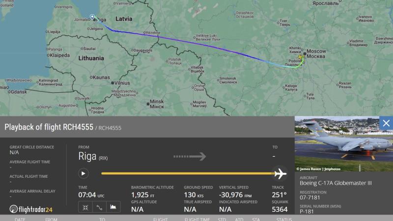 @flightradar24 dati kartē par lidojumu no Rīgas uz Maskavu