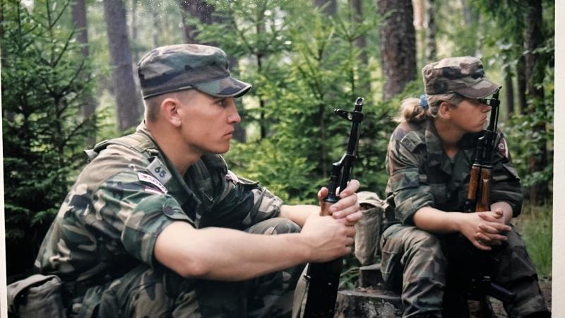 Andris Tauriņš Zemessardzē 2000. gadu sākumā